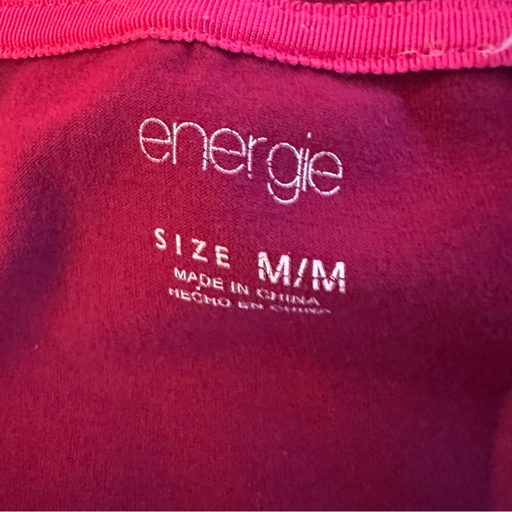 Energie Red Short Sleeve V-Neck Top juniors M - Picture 5 of 6